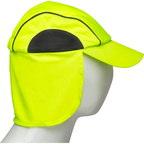 Chapeaux de refroidissement avec voiles pour le cou, Lime haute visibilit&eacute; Rock Safety Industrial Ltd