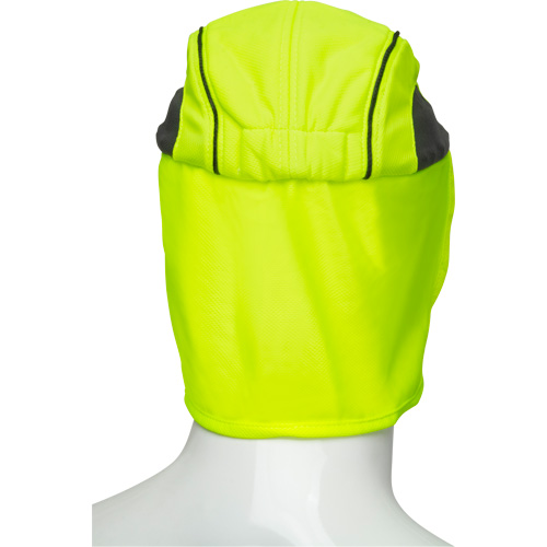 Chapeaux de refroidissement avec voiles pour le cou, Lime haute visibilit&eacute; Rock Safety Industrial Ltd