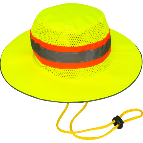 Chapeau de p&ecirc;cheur &agrave; refroidissement par &eacute;vaporation, Lime haute visibilit&eacute; Rock Safety Industrial Ltd