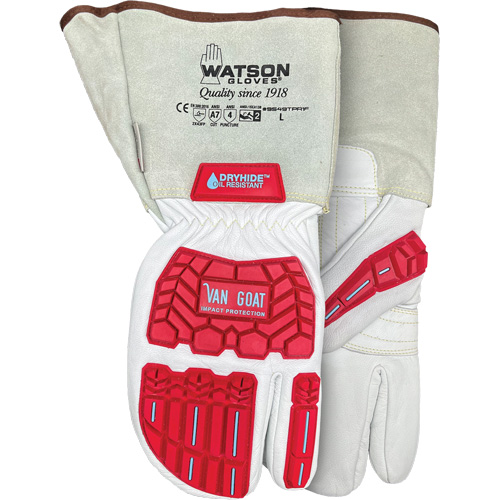 Mitaines &agrave; 1 doigt r&eacute;sistantes &agrave; la coupe Van Goat, Taille Moyen, Enveloppe en Ch&egrave;vre, ASTM ANSI niveau A7 Rock Safety Industrial Ltd