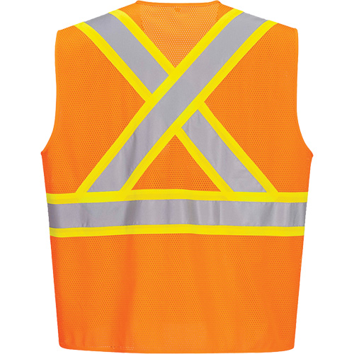 Veste de s&eacute;curit&eacute; &agrave; bandes contrastantes, Orange haute visibilit&eacute;, Petit, Polyester Rock Safety Industrial Ltd