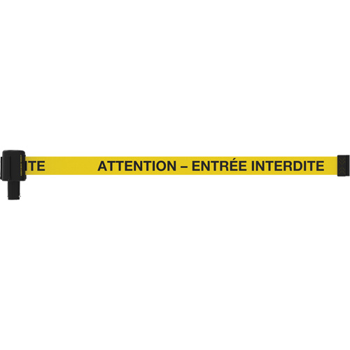 PLUS Banner, Attention - Entr&eacute;e Interdite, 15', Black and Yellow Tape Rock Safety Industrial Ltd