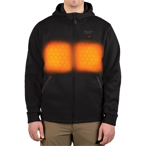 M12 Heated Hoodie (Jacket Only), Men's, Large, Black, Poly-Cotton Rock Safety Industrial Ltd