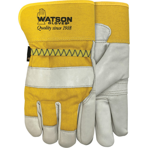 Gants doubl&eacute;s combin&eacute;s en cuir 94003i , Grand, Paume en Cuir fleur de vache, Molleton Rock Safety Industrial Ltd