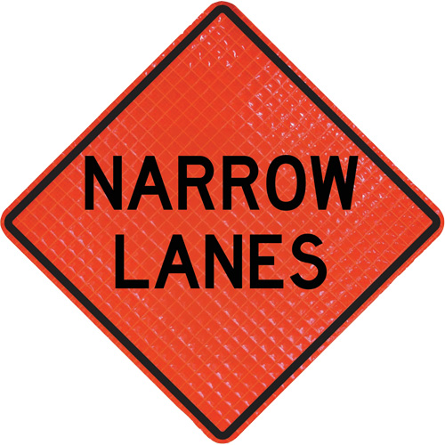 Enseigne enroulable Quadra Flex avec symbole de contr&ocirc;leur de la circulation Rock Safety Industrial Ltd