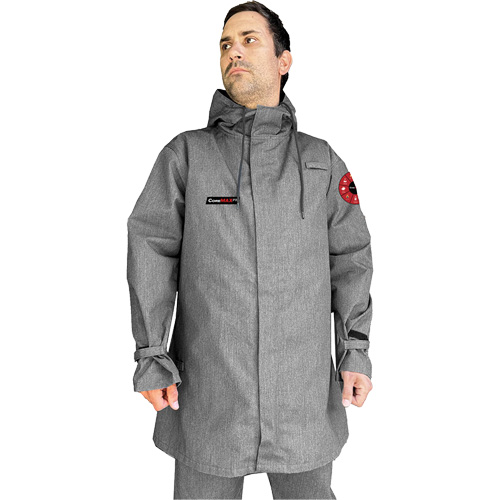 CoreMAX FR 35" Jacket with Attached Hood, X-Large, Grey Rock Safety Industrial Ltd