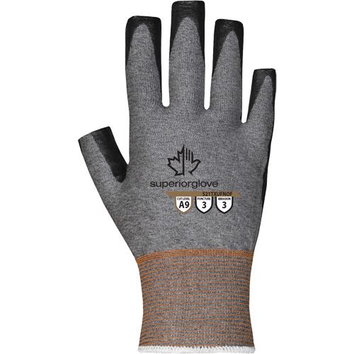 Gants ultra minces &agrave; doigts ouverts, Taille 5, Calibre 21, Rev&ecirc;tement Nitrile, Enveloppe en TenActiv, ASTM ANSI niveau A9 Rock Safety Industrial Ltd