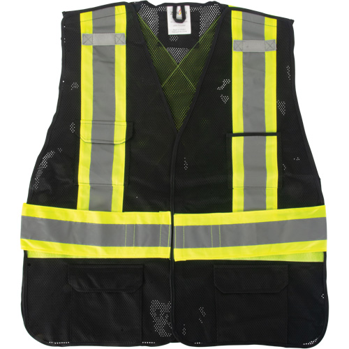 CSA Compliant Surveyor Vest, Black, Medium, Polyester Rock Safety Industrial Ltd