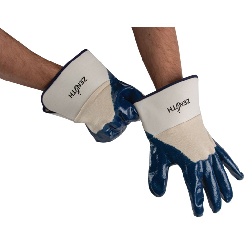 Heavyweight Safety Cuff Gloves, 11/2X-Large, Nitrile Coating, Cotton Shell Rock Safety Industrial Ltd