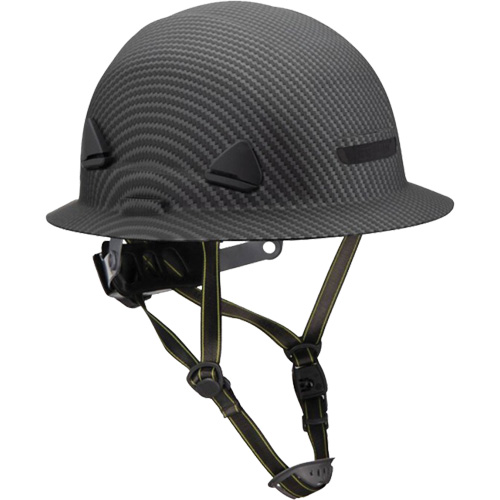 Casque Fibre Metal de style escalade avec bordure compl&egrave;te, R&eacute;pond aux normes CSA type 2, Suspension Rochet, Non ventil&eacute; Rock Safety Industrial Ltd