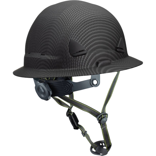 Casque Fibre Metal de style escalade avec bordure compl&egrave;te, R&eacute;pond aux normes CSA type 2, Suspension Rochet, Non ventil&eacute; Rock Safety Industrial Ltd