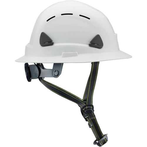 Fibre Metal Climbing Style Helmet with Full Brim, Meets CSA Type 2, Ratchet Suspension, Vented Rock Safety Industrial Ltd