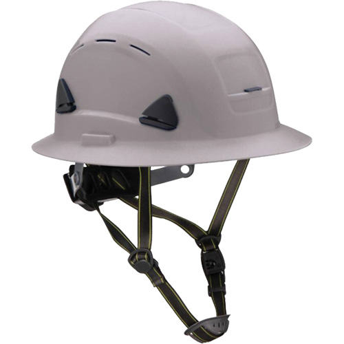 Fibre Metal Climbing Style Helmet with Full Brim, Meets CSA Type 2, Ratchet Suspension, Vented Rock Safety Industrial Ltd