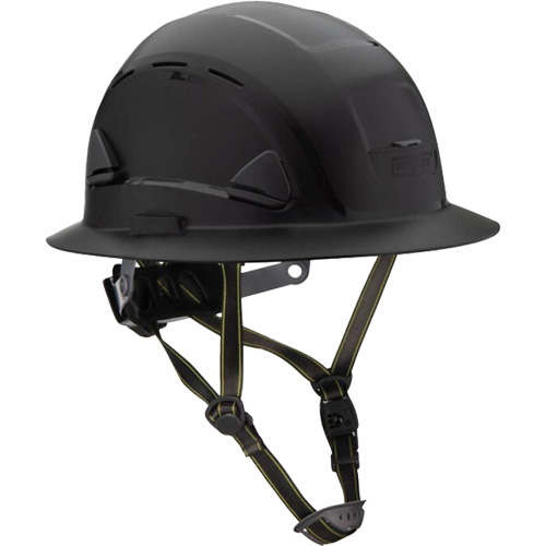 Casque Fibre Metal de style escalade avec bordure compl&egrave;te, R&eacute;pond aux normes CSA type 2, Suspension Rochet, Ventil&eacute; Rock Safety Industrial Ltd