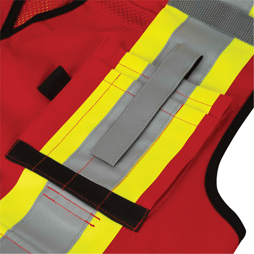 6678 High-Visibility Antimicrobial Mesh-Back Surveyor Vest, Red, Small, Polyester Rock Safety Industrial Ltd