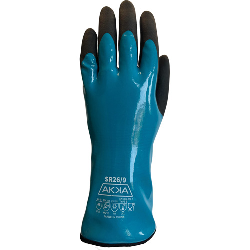 Gants alimentaires de protection contre les produits chimiques, le froid et la coupe, Taille 7, 12" lo, PVC, Doublure en Nylon Rock Safety Industrial Ltd