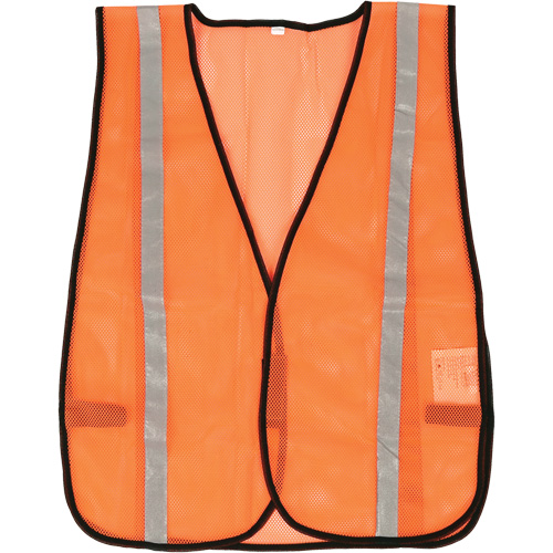 Veste de s&eacute;curit&eacute; &agrave; mailles compacte, Orange haute visibilit&eacute;, Polyester Rock Safety Industrial Ltd