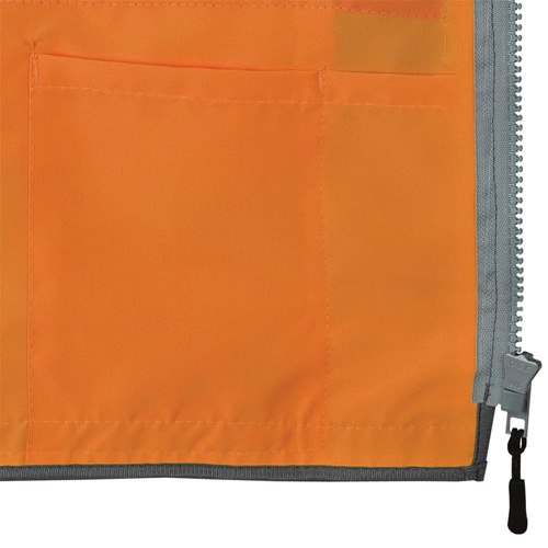 Pioneer Mesh Back Zip Front Surveyor Safety Vest, High Visibility Orange, Small, Polyester Rock Safety Industrial Ltd