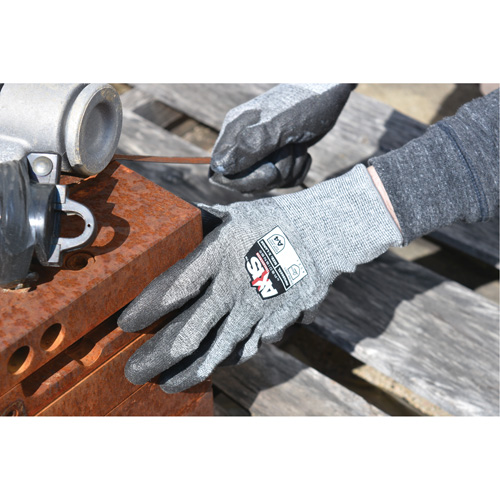RWG566 AXIS Cut Protection Touchscreen Work Glove, Size Small, 18 Gauge, Polyurethane Coated, Stainless Steel/HPPE Shell, ASTM ANSI Level A5/EN 388 Level E Rock Safety Industrial Ltd