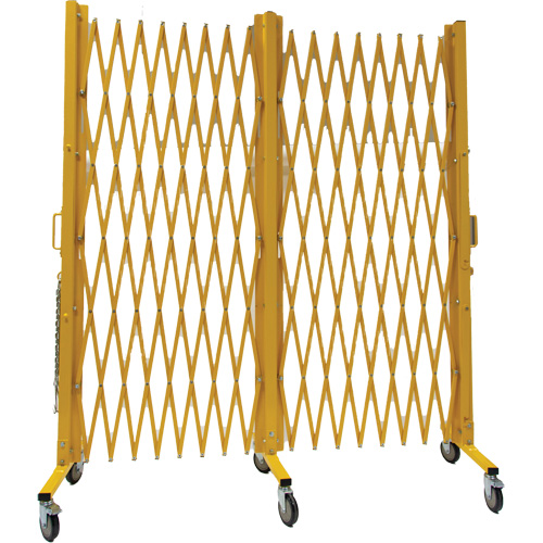 Expandable Barrier, 84" H x 20' L, Yellow Rock Safety Industrial Ltd
