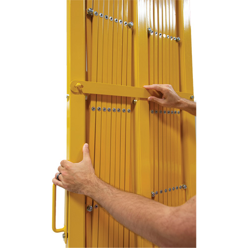 Expandable Barrier, 84" H x 20' L, Yellow Rock Safety Industrial Ltd