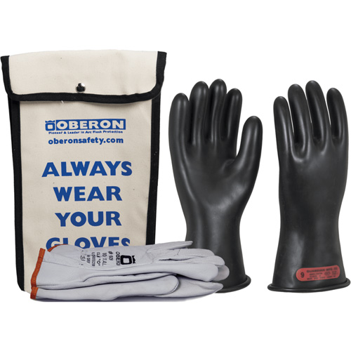 Ensemble de gants en caoutchouc pour l'&eacute;lectricit&eacute; de classe 0, 11, 11" lo, 20 cal/cm², NFPA 70E Rock Safety Industrial Ltd
