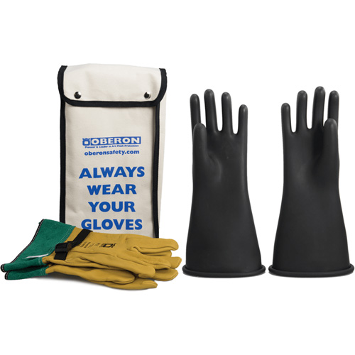 Ensemble de gants en caoutchouc pour l'&eacute;lectricit&eacute; de classe 2, 9, 14" lo, 37 cal/cm², NFPA 70E Rock Safety Industrial Ltd