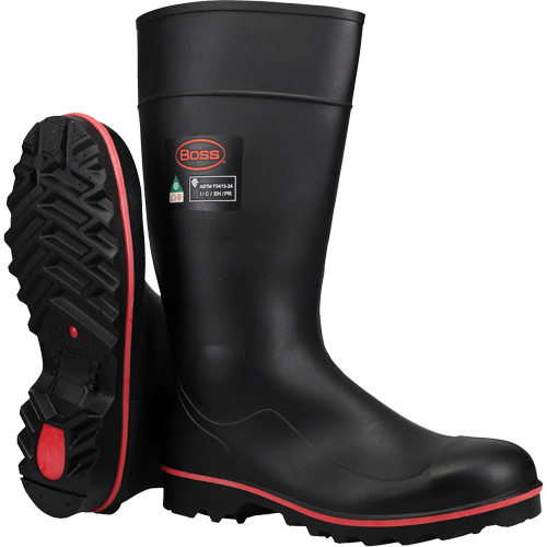 Boss&reg; Footwear Full ESR Safety Boot, Polyblend/PVC, Steel Toe, Size 6 Rock Safety Industrial Ltd