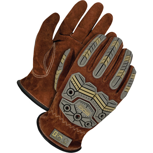 Gants de conducteur classiques r&eacute;versibles &agrave; grain, Petit, Paume en Cuir fleur de porc Rock Safety Industrial Ltd