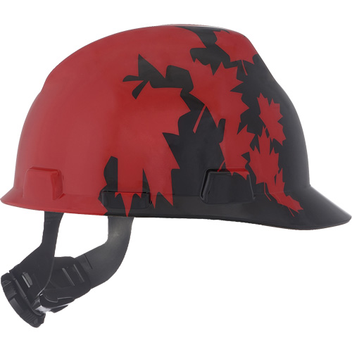 Specialty V-Gard&reg; Hard Hat, Ratchet Suspension, Black/Red Rock Safety Industrial Ltd