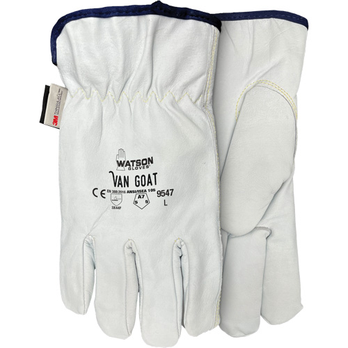 Gants de protection contre la coupe Van Goat 9547, T-petit, Paume en Cuir fleur de ch&egrave;vre, Para-aramide/Polyester/Acier/Thinsulate Rock Safety Industrial Ltd