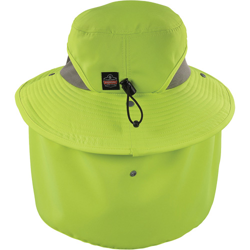 Chapeau de garde forestier 8934 Chill-Its avec prot&egrave;ge-nuque, petit/moyen, Lime haute visibilit&eacute; Rock Safety Industrial Ltd