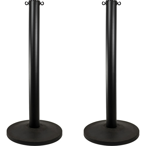 Industrial Stanchion, 37" High, Black Rock Safety Industrial Ltd