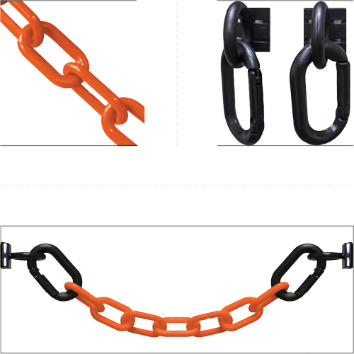 Magnetic Chain Barrier Warehouse Kit, Orange Rock Safety Industrial Ltd