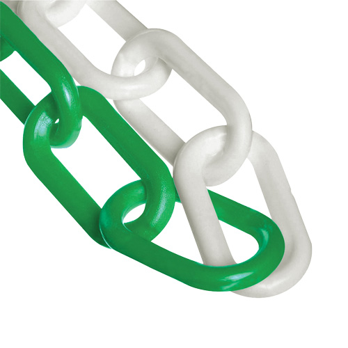 Bicolour Plastic Barrier Chain, Green/White Rock Safety Industrial Ltd