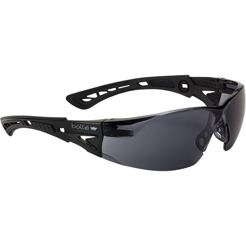 Rush+ BSSI Safety Glasses, Smoke/Grey Lens, Anti-Fog/Anti-Scratch, ANSI Z87+ Rock Safety Industrial Ltd