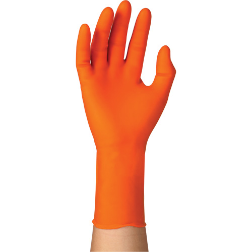 Gants jetables TOUCHNTUFF 93-800, 10/9,5, Latex/N&eacute;opr&egrave;ne/Nitrile, 23,6-mils, Sans poudre, Orange Rock Safety Industrial Ltd