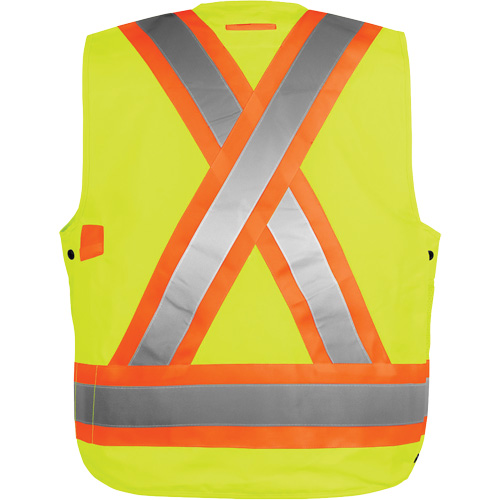 Veste haute visibilit&eacute; pour arpenteur, Orange haute visibilit&eacute;, T-Grand, Polyester Rock Safety Industrial Ltd