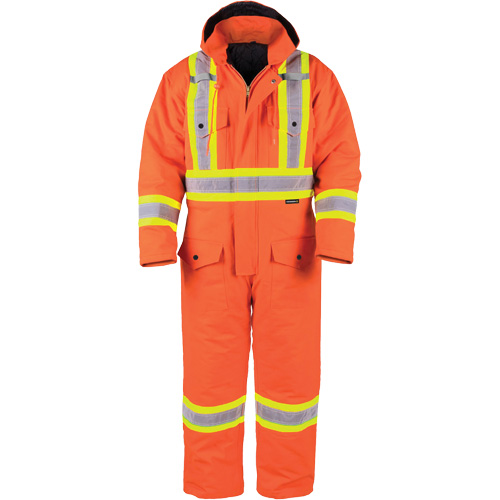 Salopette en canevas doubl&eacute;e haute visibilit&eacute;, 2T-Grand, Orange haute visibilit&eacute; Rock Safety Industrial Ltd
