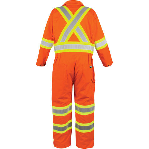 Combinaison non doubl&eacute;e haute visibilit&eacute;, Moyen, Orange haute visibilit&eacute; Rock Safety Industrial Ltd