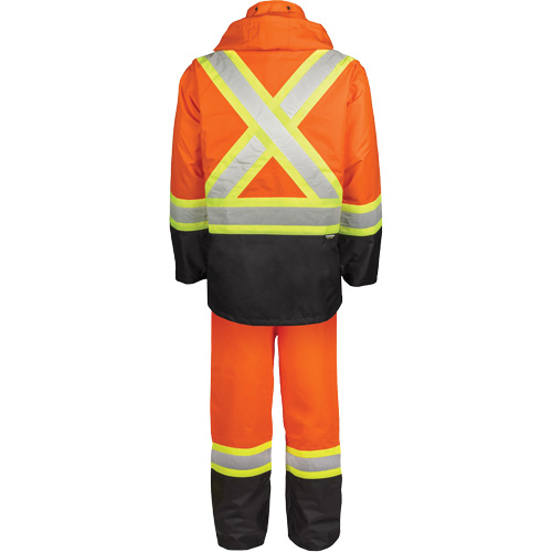 High-Visibility 150-Deniers Rain Suit, Polyester, Large, High Visibility Orange Rock Safety Industrial Ltd