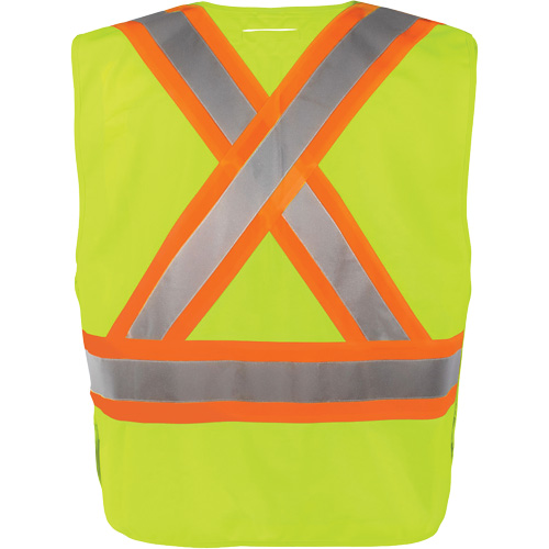 Gilet haute visibilit&eacute; &agrave; d&eacute;tachement rapide en 5 points, Orange haute visibilit&eacute;, 2T-Grand/3T-Grand, Polyester Rock Safety Industrial Ltd
