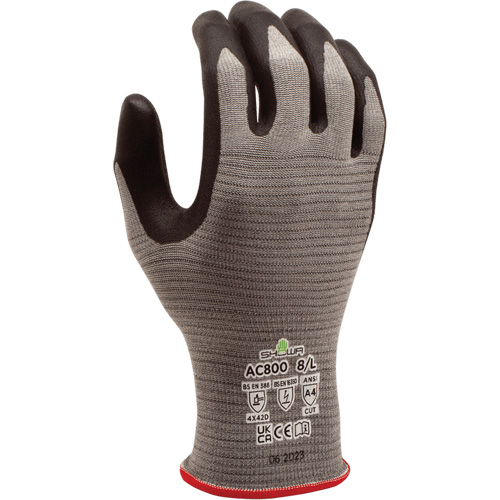 Gants DURACoil Alpha AC800 ESD, Taille 2T-Grand/10, Calibre 18, Rev&ecirc;tement Nitrile micromousse, Enveloppe en PEHP, ASTM ANSI niveau A4/EN 388 niveau D Rock Safety Industrial Ltd