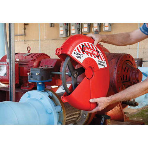 Dispositif de verrouillage coulissant pour vanne &agrave; opercule, Type Volant Rock Safety Industrial Ltd