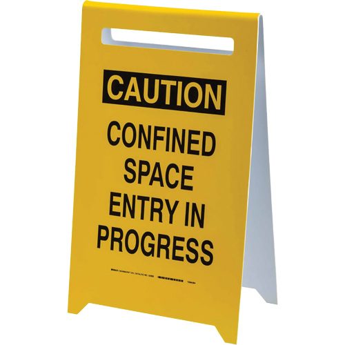Panneau de sol “Caution Confined Space Entry In Progress”, Anglais Rock Safety Industrial Ltd