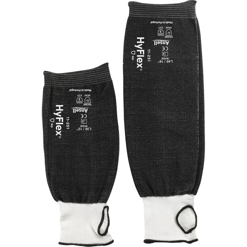 Manchon de protection large HyFlex 11-251, Intercept, 18", ASTM ANSI niveau A3, Noir Rock Safety Industrial Ltd