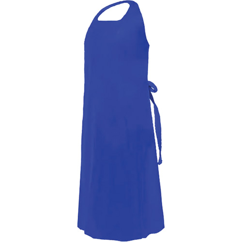 CoverMe Apron with Die-Cut Neck, Polyurethane, 45" L x 35" W, Blue Rock Safety Industrial Ltd
