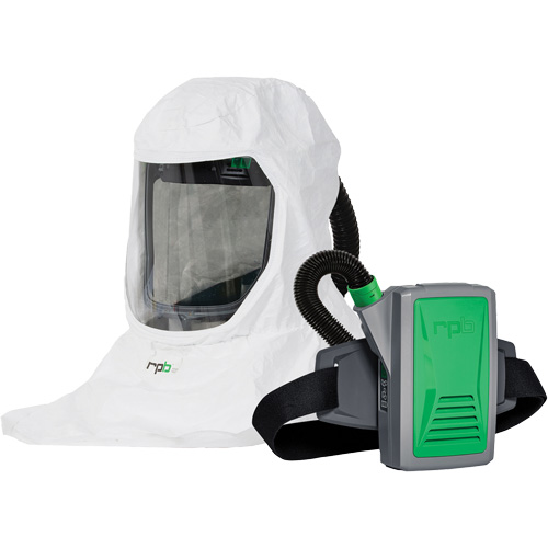 T-Link Respirator with Bump Cap, Breathing Tube, Belt-Mount & PX5 PAPR, Loose Fitting Hood & Faceshield, Lithium-Ion Battery Rock Safety Industrial Ltd