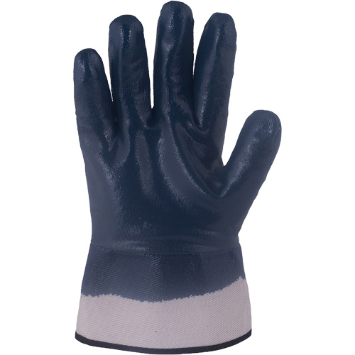 Horizon&reg; Navy Gloves with Pasted Cuffs, Large, Nitrile Coating, Jersey/Cotton Shell Rock Safety Industrial Ltd