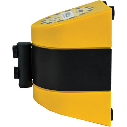 HAZLOK Safety Barrier System, Plastic, Magnetic Mount, 30', Black and Yellow Tape Rock Safety Industrial Ltd